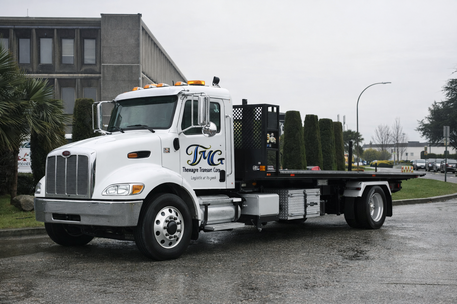 Themagre Transport Corp. truck with TMC decals